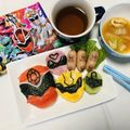 ryumi58's cooksnap of when they made キラメイジャーのキャラ弁.