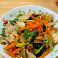 yuka119's cooksnap of when they made 豚肉と小松菜の炒め物.