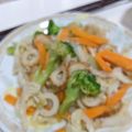 みどりの首輪's cooksnap of when they made ブロッコリー・人参・ちくわの胡麻マヨ和え.