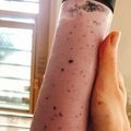 低脂質にこだわりたい's cooksnap of when they made 梨とぶどうの秋味スムージー.