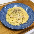 Asato★'s cooksnap of when they made ママのカルボナーラ 牛乳生クリーム不使用.