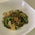 papikun's cooksnap of when they made 納豆と新玉でゴーヤチャンプルー.