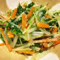 猫のしっぽ♡'s cooksnap of when they made 水菜と人参のごま和え.