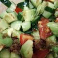 ゆとゆみ's cooksnap of when they made アボカドとキュウリとトマトの簡単サラダ.