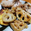 MECHO☆'s cooksnap of when they made レンコンのしょうが焼き.