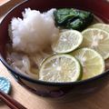 烏龍茶梅's cooksnap of when they made さっぱり！温かいすだちうどん♪.