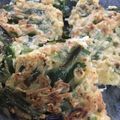 えりごんのすけ's cooksnap of when they made ｶﾘもち＊ニラとえのき＊我が家のチヂミ.