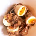お母さんはおこり虫's cooksnap of when they made 黄身がとろーり♥牛の肉巻き卵♪ご飯が進む.