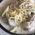 わかぞ～'s cooksnap of when they made 冬の醍醐味☆白子と葱の和風クリームパスタ.