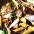 エルボ's cooksnap of when they made さつまいもと豚肉の甘辛炒め✨.