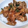 あさここなっつ's cooksnap of when they made 豚こまの味噌ニンニクしょうが丼.