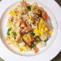 horseland's cooksnap of when they made 鮭とアスパラの彩りチャーハン.