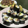 lastorder＊'s cooksnap of when they made 牛肉の甘辛煮で簡単♪牛肉巻き寿司♪.
