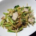 めけてー's cooksnap of when they made 小松菜と豚肉のポン酢炒め.