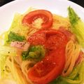 なーなちゃん's cooksnap of when they made ベーコンレタストマトのスパゲティ.