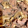 お茶の子パンダ's cooksnap of when they made お好みの焼肉ダレで食べる牛肉と舞茸*☻*.