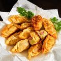 sayacarta's cooksnap of when they made 里芋でカレー味の揚げ餃子.