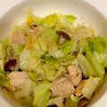 yun92101's cooksnap of when they made レンジで簡単！キャベツと鶏肉の和え物.