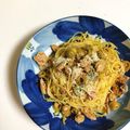 かとぱ's cooksnap of when they made グリーンオリーブとシーチキンのパスタ.