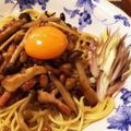 みっこ姉さん's cooksnap of when they made 炒め納豆・ベーコンのにんにくパスタ.