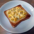 亜久里's cooksnap of when they made 朝食のトースト。たまごマヨonチーズ.
