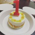 いちごみるくぅ。's cooksnap of when they made ハーフバースデーに♡離乳食ケーキ.