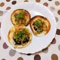ﾁｲﾁｬﾝﾏﾏ's cooksnap of when they made 里芋で～磯の香りの和風ミニピザ～.