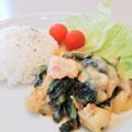 イエローバード's cooksnap of when they made ❦鶏肉とほうれん草のケチャチーズ炒め❦.