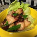 トモバアー's cooksnap of when they made ✿タコとニンニクのバジル炒め✿.