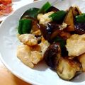 こぼく's cooksnap of when they made ダイエット鳥胸肉となすとピーマン中華炒め.