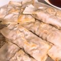 ♦︎くぅ〜こ♦︎'s cooksnap of when they made 材料３つの焼きワンタン.
