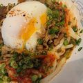 さぁ★たぁ★'s cooksnap of when they made ☆残りの牛丼肉&キムチで冷やしうどん☆.