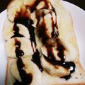 ｺﾒﾘｶｰﾅ's cooksnap of when they made チョコバナナトースト.