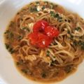 わたしはななmom's cooksnap of when they made ニラ玉トマトの簡単酸辣湯麺.