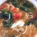 maruami's cooksnap of when they made ニラ玉トマトの簡単酸辣湯麺.