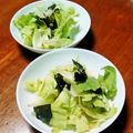 チーム預金's cooksnap of when they made レタスとのりのサラダ.