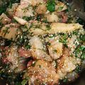 MAREん's cooksnap of when they made ぶりのお刺身＊ごま酢和え.