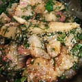 MAREん's cooksnap of when they made ぶりのお刺身＊ごま酢和え.