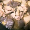たつちゆ's cooksnap of when they made がっつり美味しい♪鶏・大根・蒟蒻の煮物.