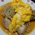 pafeko☆'s cooksnap of when they made 卵をのせてもやし鶏もも肉のケチャップ炒め.