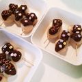 ぷにぷに～mama's cooksnap of when they made 簡単！可愛い❤白玉チョコ団子.