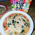 mikalucky's cooksnap of when they made ニラ玉トマトの簡単酸辣湯麺.