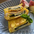 KEI〜☆'s cooksnap of when they made のりチーズ入り卵焼き☆お弁当に.