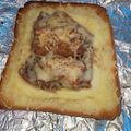 クックX46S6G☆'s cooksnap of when they made リメイクで簡単！煮物チーズトースト.