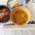 よちりん's cooksnap of when they made エコ☆かぼちゃのワタとニラのお味噌汁.