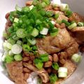 ハナ☆クロ's cooksnap of when they made 納豆きつね丼♫♬.