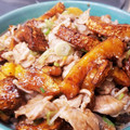 奥山のみっちゃ's cooksnap of when they made 豚こまとかぼちゃのにんにく醤油炒め.