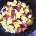 Pugまこちゃん's cooksnap of when they made 味付けひとつ！炊飯器でさつまいもごはん.