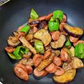 ぱにぱる's cooksnap of when they made ✿なす＊ピーマン＊ウィンナー炒め✿.