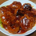 くぅ95021623's cooksnap of when they made 鶏ひき肉＆豚ひき肉の肉団子！甘酢あん.